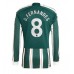 Manchester United Bruno Fernandes #8 Voetbalkleding Uitshirt 2023-24 Lange Mouwen